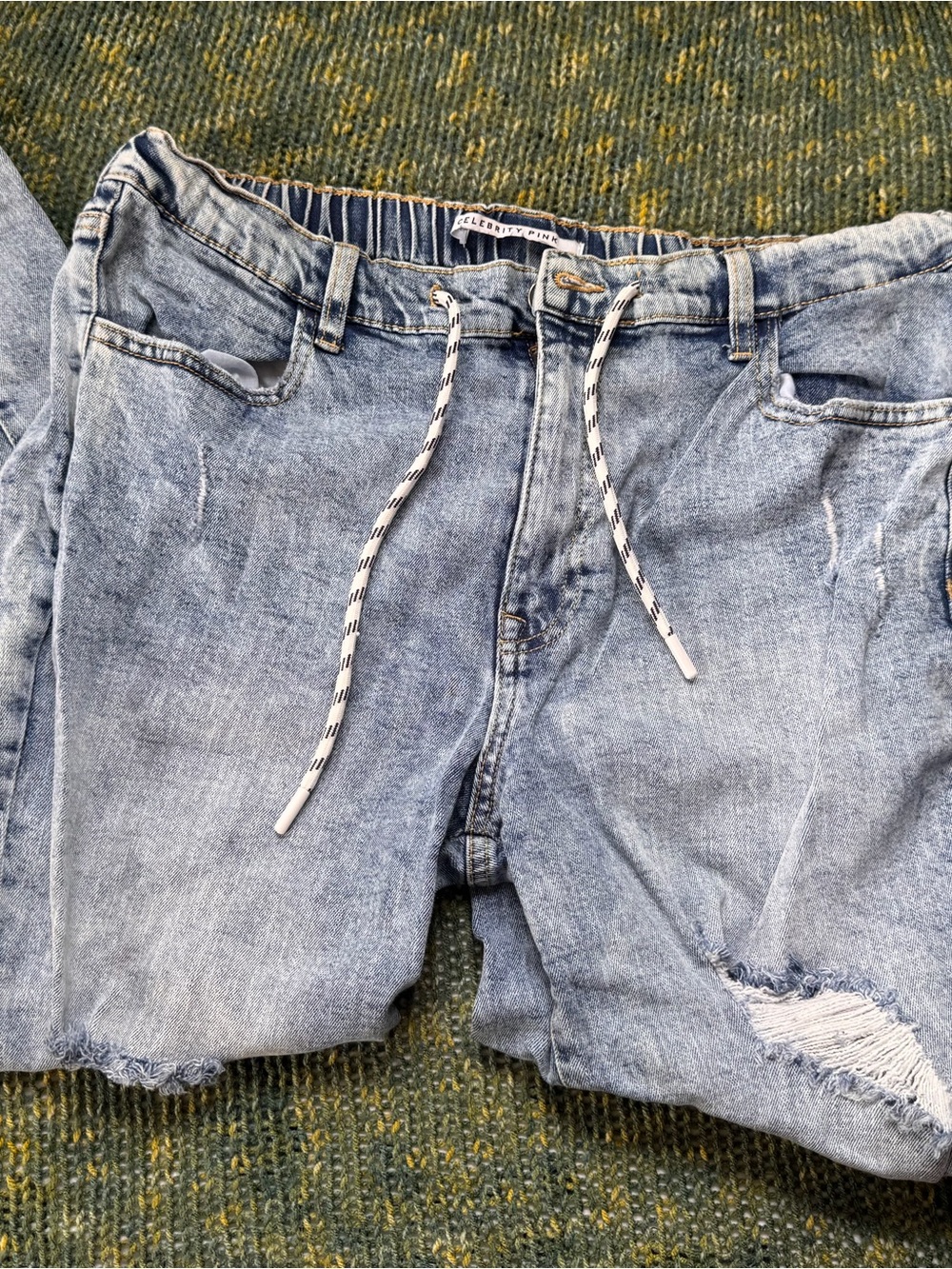 Women's Light Blue Denim Drawstring jeans